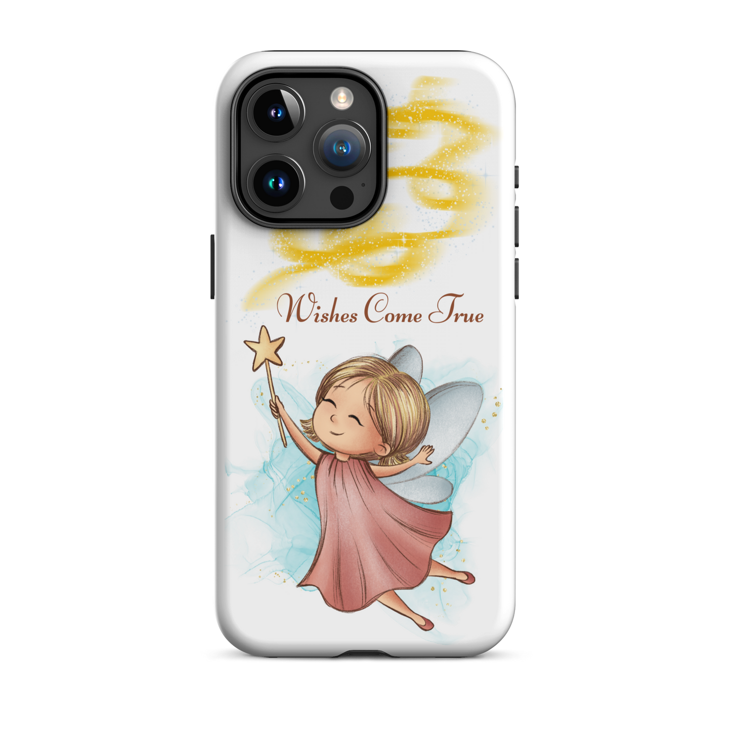 Tough case for iPhone 11, 12, 13, 14, 15, 16 Variations | Wishes Come True - Pink Fairy