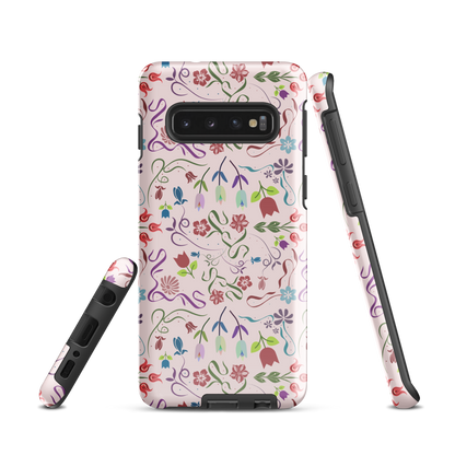 Tough case for Samsung Galaxy Variations | Pink Floral Spring Garden