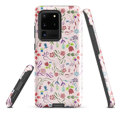 Tough case for Samsung Galaxy Variations | Pink Floral Spring Garden