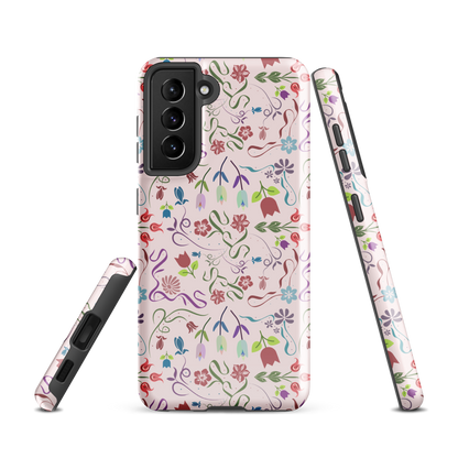 Tough case for Samsung Galaxy Variations | Pink Floral Spring Garden