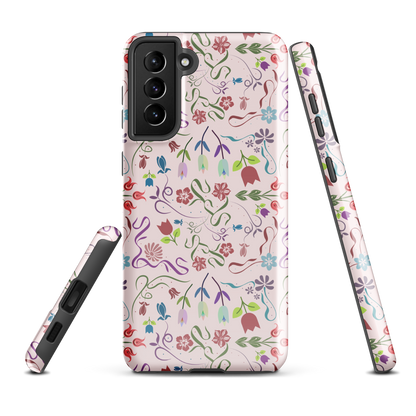 Tough case for Samsung Galaxy Variations | Pink Floral Spring Garden