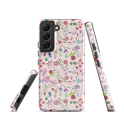 Tough case for Samsung Galaxy Variations | Pink Floral Spring Garden