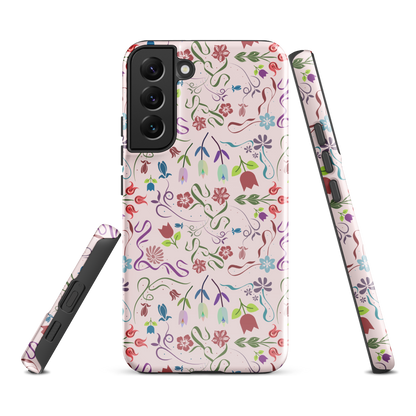 Tough case for Samsung Galaxy Variations | Pink Floral Spring Garden