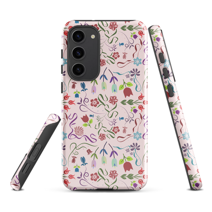 Tough case for Samsung Galaxy Variations | Pink Floral Spring Garden