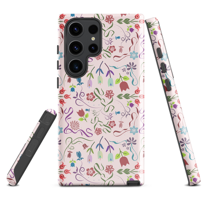 Tough case for Samsung Galaxy Variations | Pink Floral Spring Garden