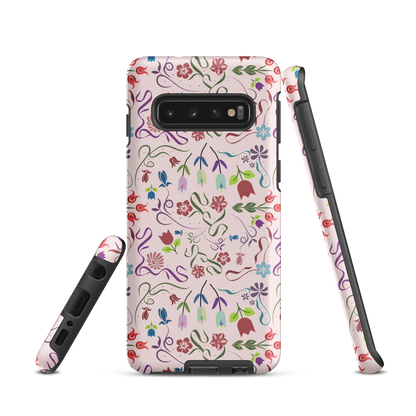 Tough case for Samsung Galaxy Variations | Pink Floral Spring Garden