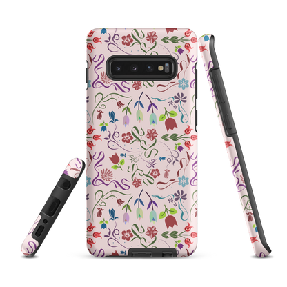 Tough case for Samsung Galaxy Variations | Pink Floral Spring Garden