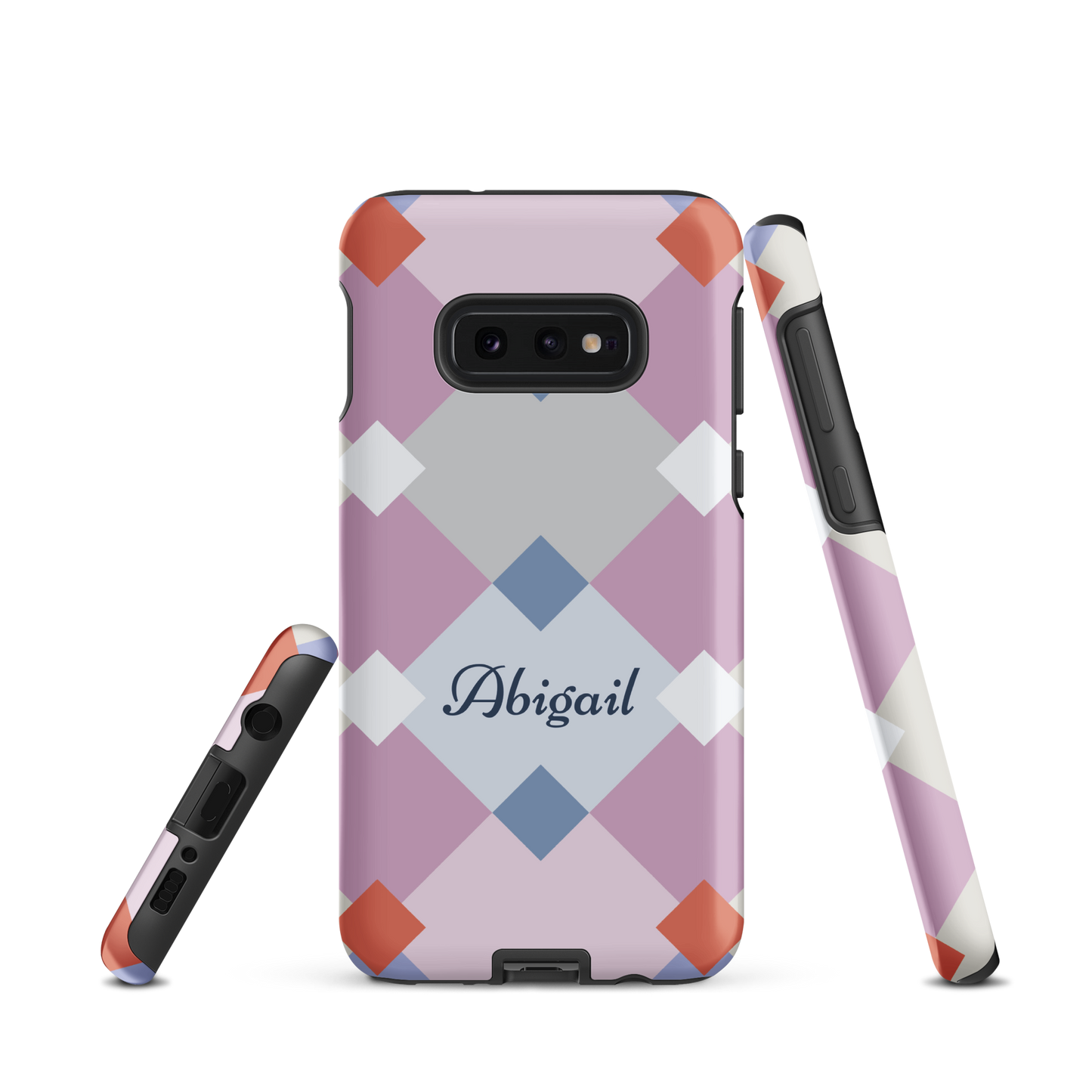 Tough case for Samsung Galaxy Variations | Add Your Name Geometric Shaped