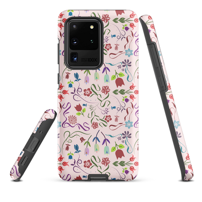 Tough case for Samsung Galaxy Variations | Pink Floral Spring Garden