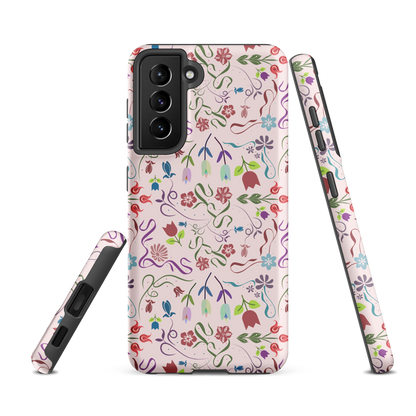 Tough case for Samsung Galaxy Variations | Pink Floral Spring Garden