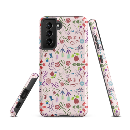 Tough case for Samsung Galaxy Variations | Pink Floral Spring Garden