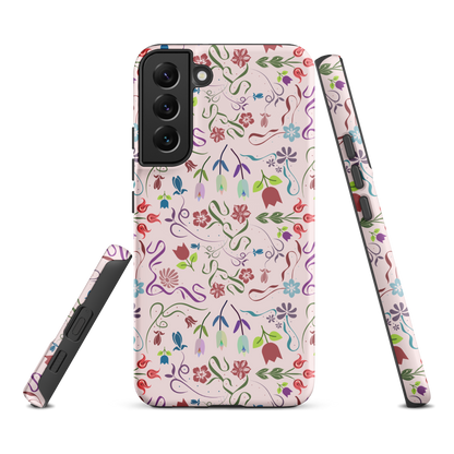 Tough case for Samsung Galaxy Variations | Pink Floral Spring Garden