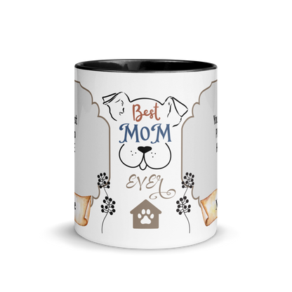 Personalized Coffee Mug 11oz | Add 2 Photos and Names, Best Dog Mom Ever