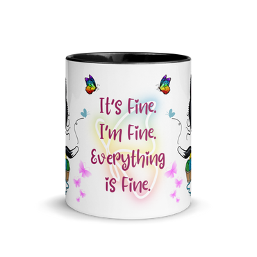 Accent Coffee Mug 11oz | It's Fine. I'm Fine. Everything is Fine.
