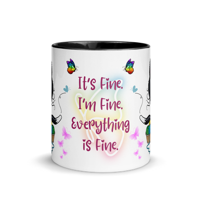 Accent Coffee Mug 11oz | It's Fine. I'm Fine. Everything is Fine.