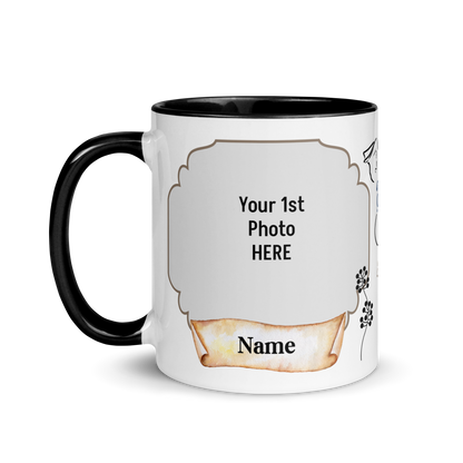 Personalized Coffee Mug 11oz | Add 2 Photos and Names, Best Dog Dad Ever