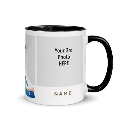 Personalized Coffee Mug 11oz | Add 3 Photo and 2 Name (Dog Themed)