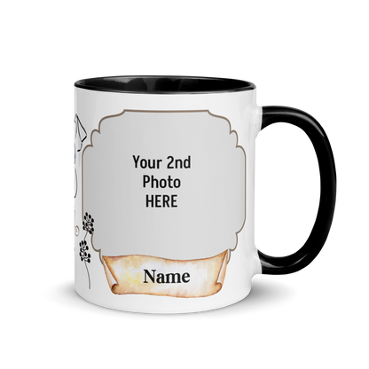 Personalized Coffee Mug 11oz | Add 2 Photos and Names, Best Dog Dad Ever