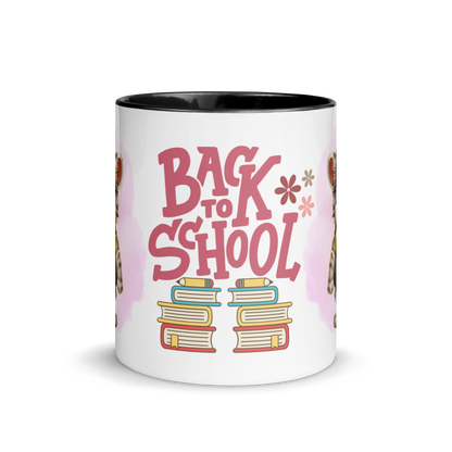 Accent Coffee Mug 11oz | Back To School Adorable Cat Wearing Backpack
