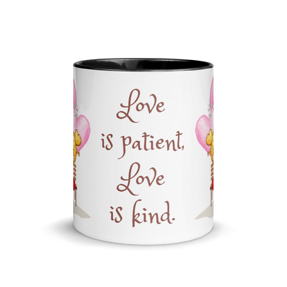 Accent Coffee Mug 11oz | Love is Patient Love is Kind | Love Themed