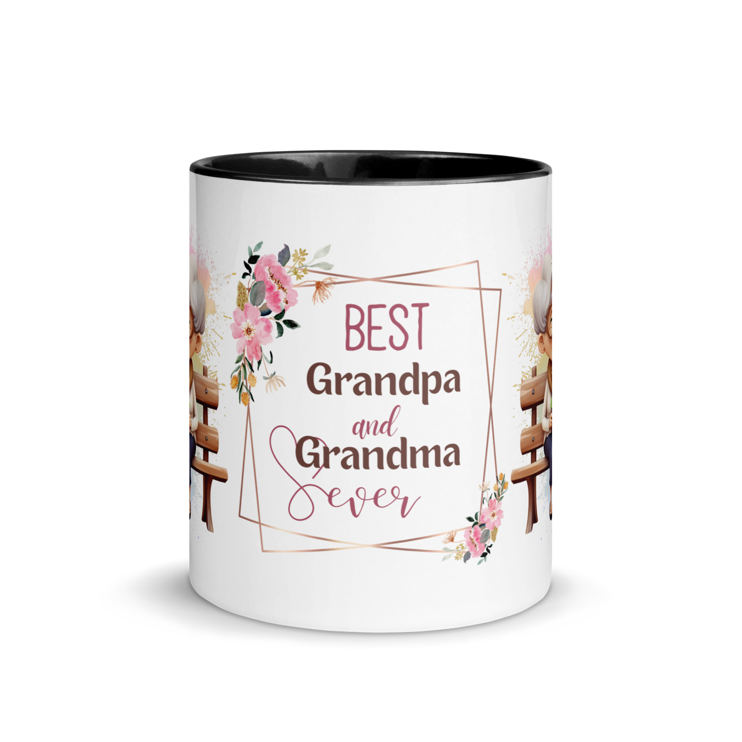 Accent Coffee Mug 11oz | Best Grandpa and Grandma Ever Sitting on the Bench