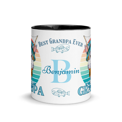 Personalized Coffee Mug 11oz | Reel Cool Grandpa Best Grandpa Ever Cat Themed