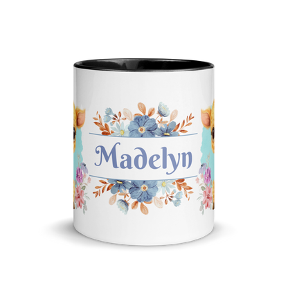 Personalized Coffee Mug 11oz | Cute Giraffe Floral Themed