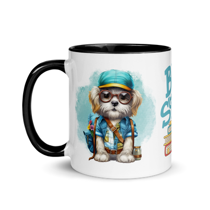 Accent Coffee Mug 11oz | Back To School Adorable Dog Wearing Backpack