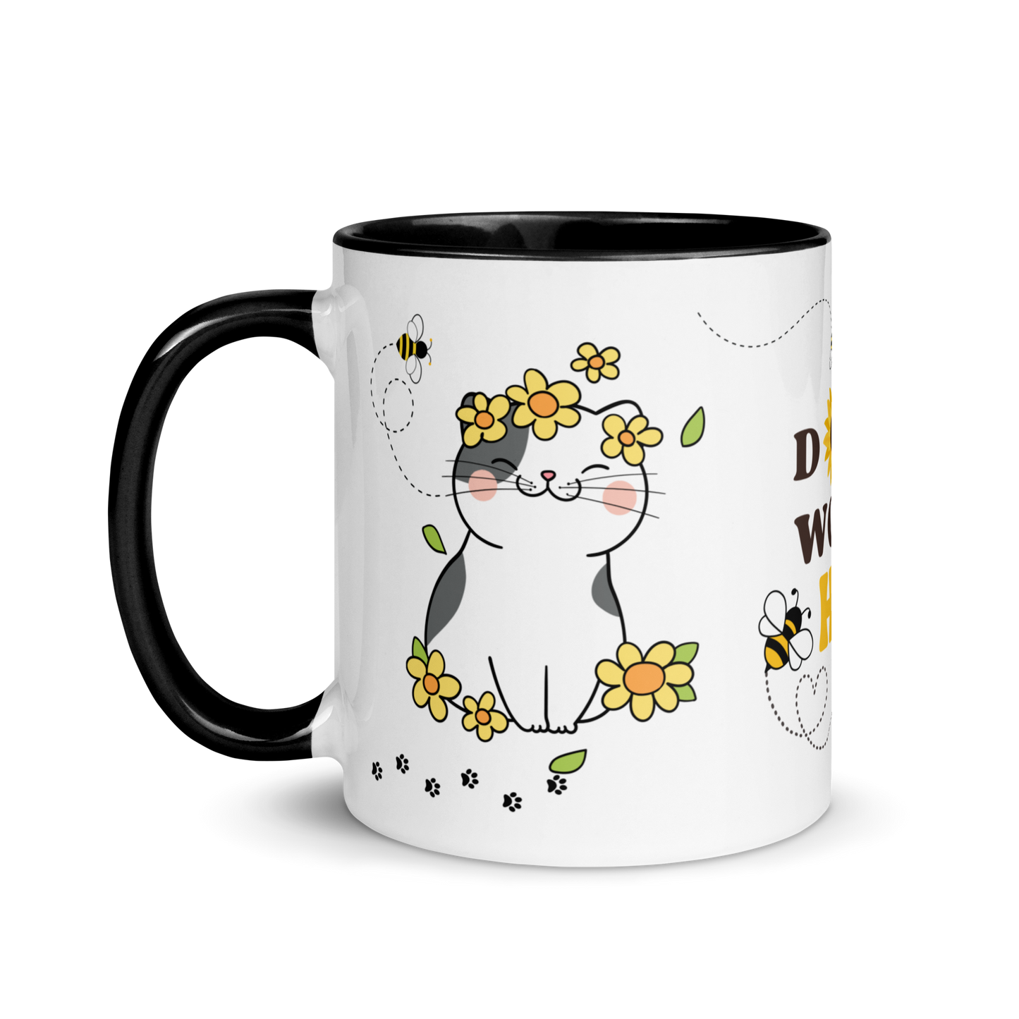 Accent Coffee Mug 11oz | Don't Worry BEE Happy