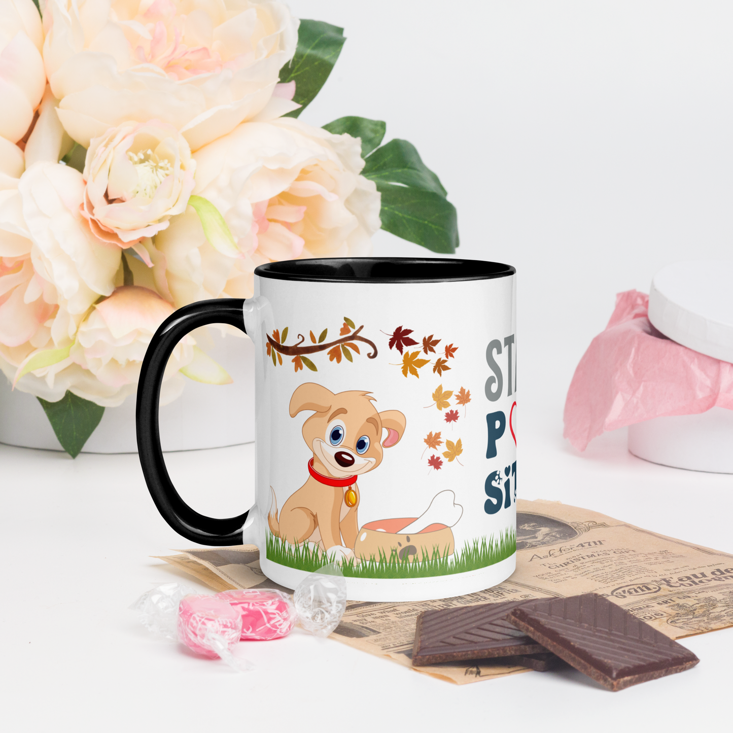 Accent Coffee Mug 11oz | Stay Pawsitive | Cat Dog Themed