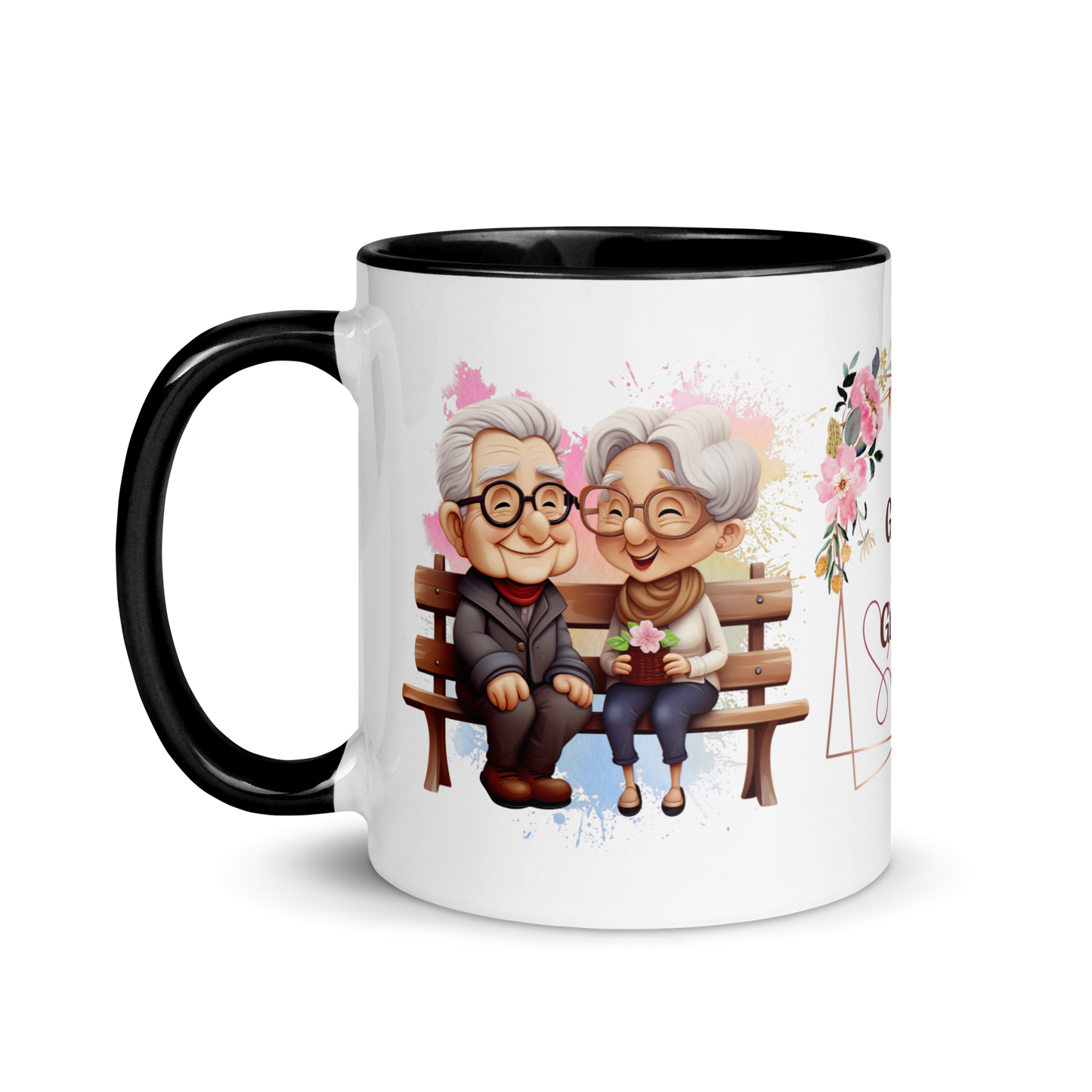 Accent Coffee Mug 11oz | Best Grandpa and Grandma Ever Sitting on the Bench