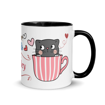 Add Your Name Coffee Mug 11oz | Adorable Coffee and Cats