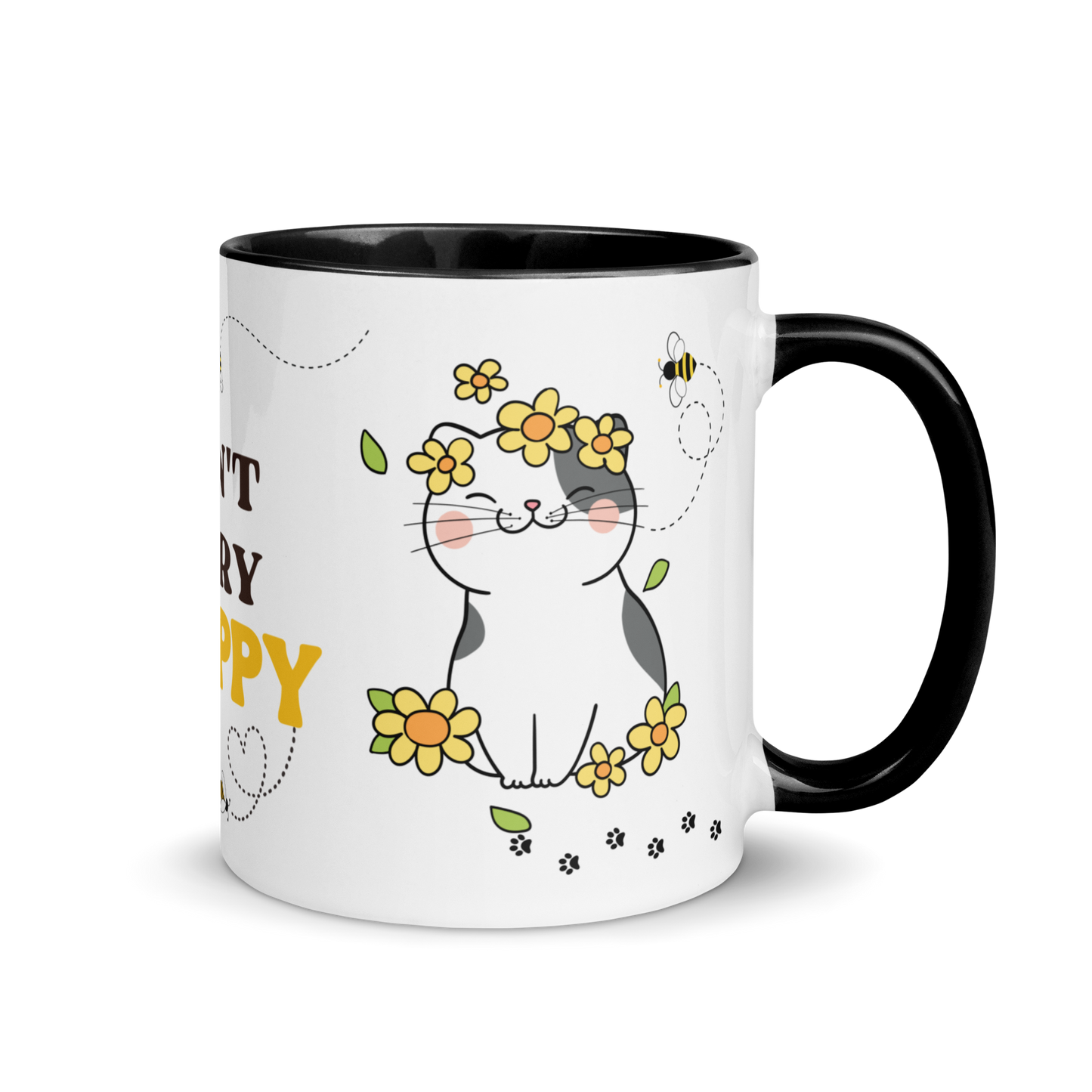 Accent Coffee Mug 11oz | Don't Worry BEE Happy