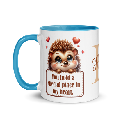 Personalized Coffee Mug 11oz | Cute Hedgehog Love