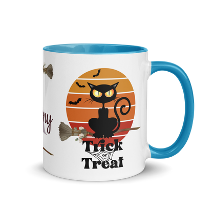 Personalized Coffee Mug 11oz | The Witch Cat's Trick or Treat Adventure