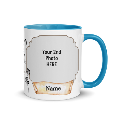 Personalized Coffee Mug 11oz | Add 2 Photos and Names, Best Cat Dad Ever