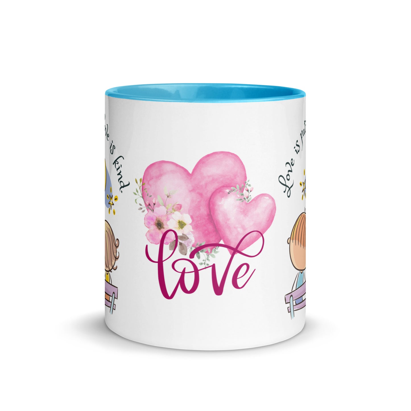 Accent Coffee Mug 11oz | Love is Patient Love is Kind | Love Couple Themed