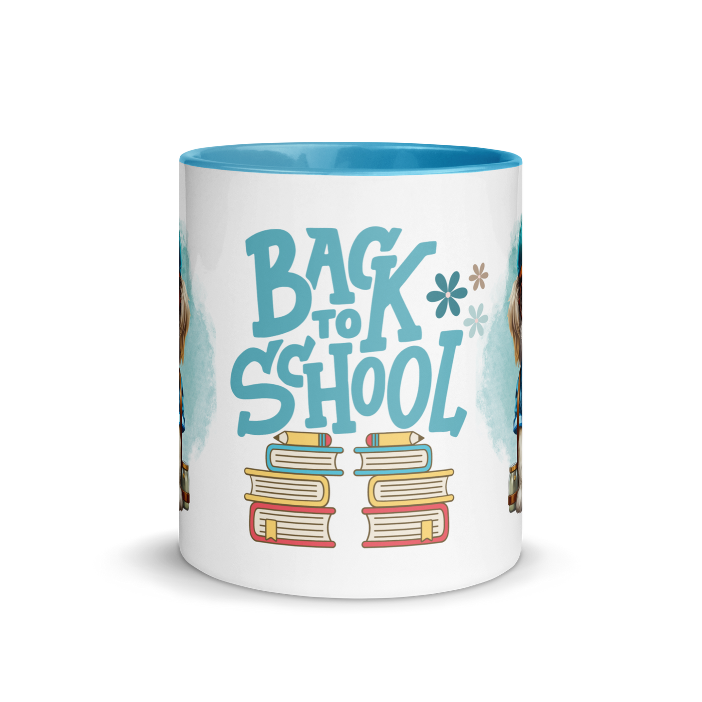 Accent Coffee Mug 11oz | Back To School Adorable Dog Wearing Backpack