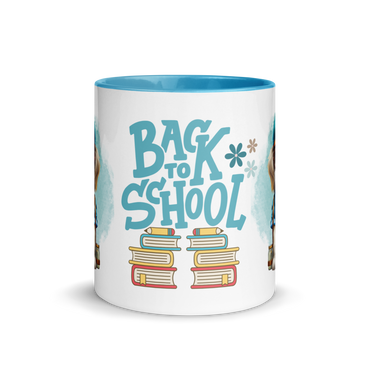 Accent Coffee Mug 11oz | Back To School Adorable Dog Wearing Backpack