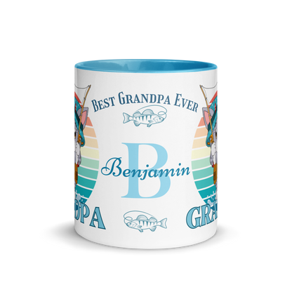 Personalized Coffee Mug 11oz | Reel Cool Grandpa Best Grandpa Ever Cat Themed