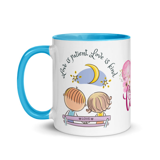 Accent Coffee Mug 11oz | Love is Patient Love is Kind | Love Couple Themed