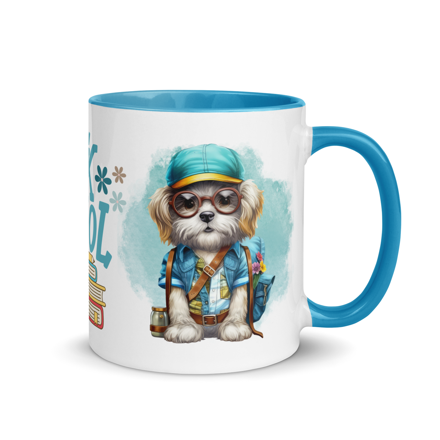 Accent Coffee Mug 11oz | Back To School Adorable Dog Wearing Backpack