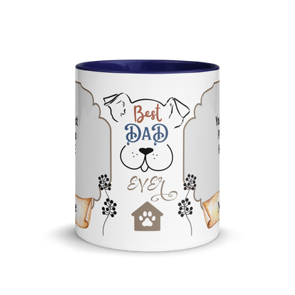 Personalized Coffee Mug 11oz | Add 2 Photos and Names, Best Dog Dad Ever