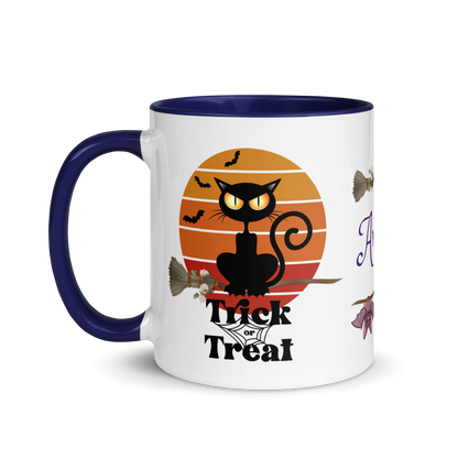Add Your Name Coffee Mug 11oz | The Witch Cat's Trick or Treat Adventure