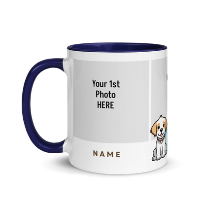 Personalized Coffee Mug 11oz | Add 3 Photo and 2 Name (Dog Themed)