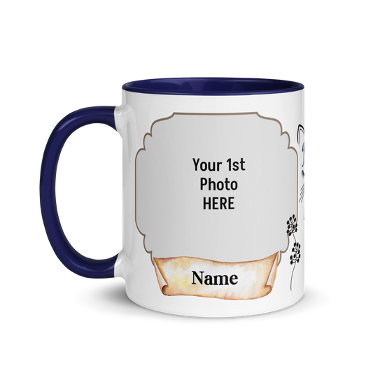 Personalized Coffee Mug 11oz | Add 2 Photos and Names, Best Cat Mom Ever