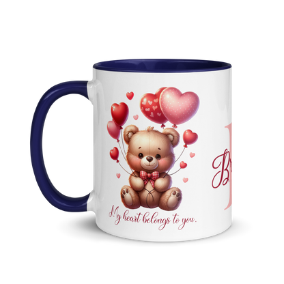 Personalized Coffee Mug 11oz | Cute Bear Holding Balloons