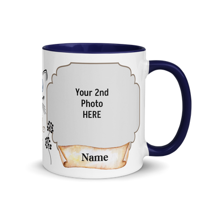 Personalized Coffee Mug 11oz | Add 2 Photos and Names, Best Cat Dad Ever