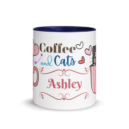 Personalized Coffee Mug 11oz | Adorable Coffee and Cats
