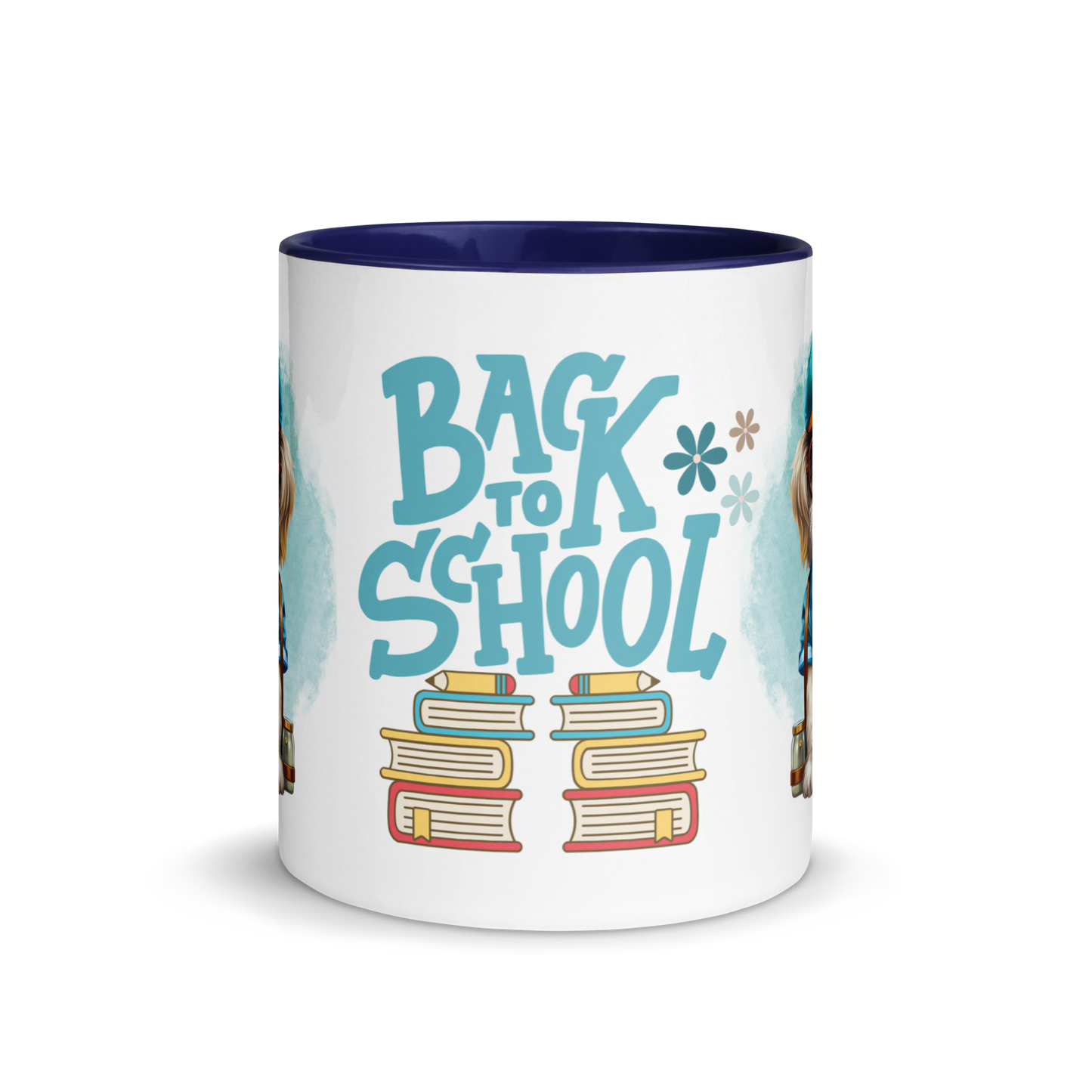 Accent Coffee Mug 11oz | Back To School Adorable Dog Wearing Backpack